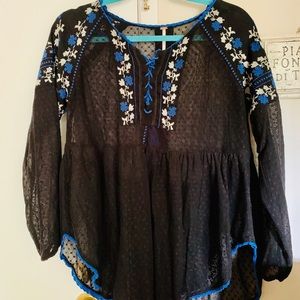 Free People Sheer Tunic Top